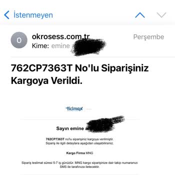 Sipariş Bilgilendirmesi Ve Kargo Sorunu