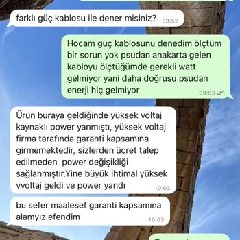 Garanti Kapsamında Yanlış PSU Değişimi Ve İletişim Eksikliği