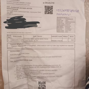 Boyner'den Defolu Ürün Ve Yetersiz Müşteri Hizmetleri
