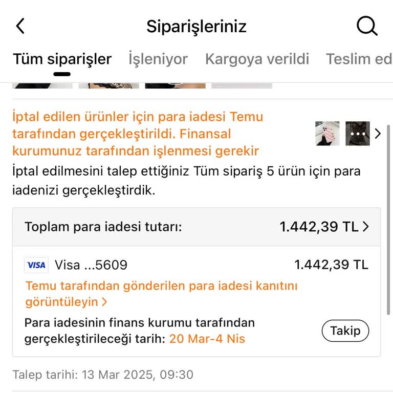 Hızlı İptal Edilen Siparişte İade Sorunu: TEMU'dan Hayal Kırıklığı