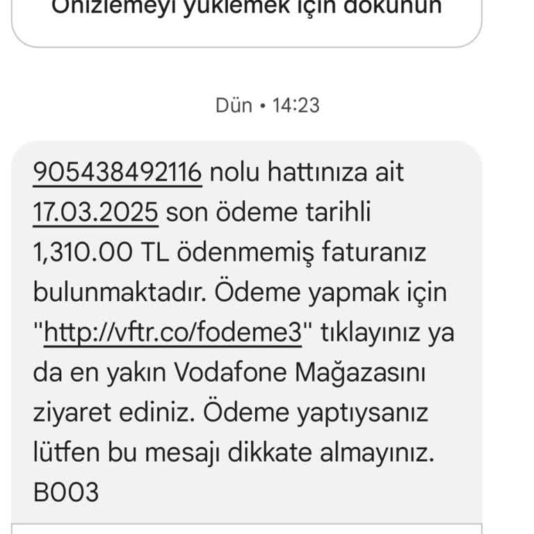 Vodafone'dan Çıkışta Beklenmedik 1.310 TL Borç Şoku