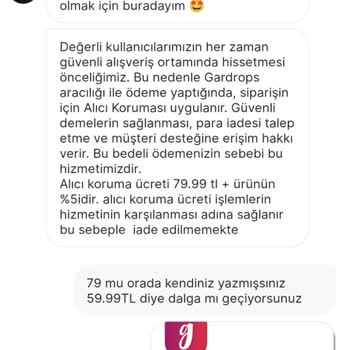 Gardrops'ta Alıcı Koruma Ücreti Karmaşası