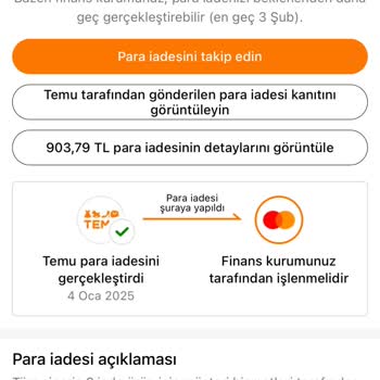 İade Sürecinde Eksik Ödeme