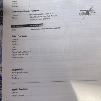 Onvo Süpürge Servis Ve Müşteri Hizmetleri Sorunu