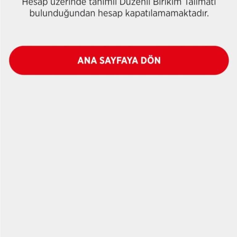 Ziraat Mobil Uygulamasında Hesap Kapatma Sorunu: Tanımsız Talimat Engeli