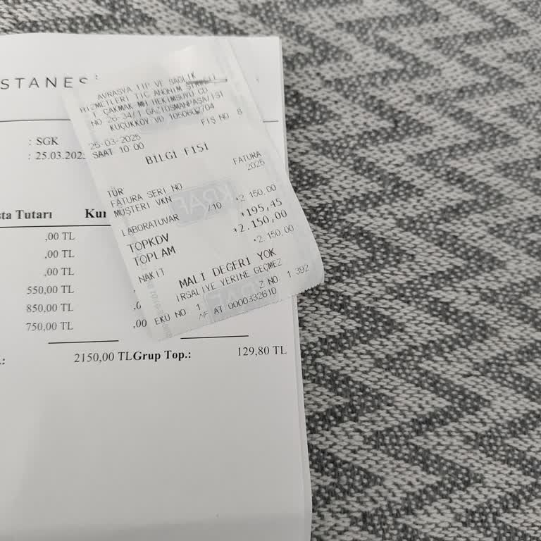 Avrasya Hastanesi'nde Usulsüz Ücret Talebi