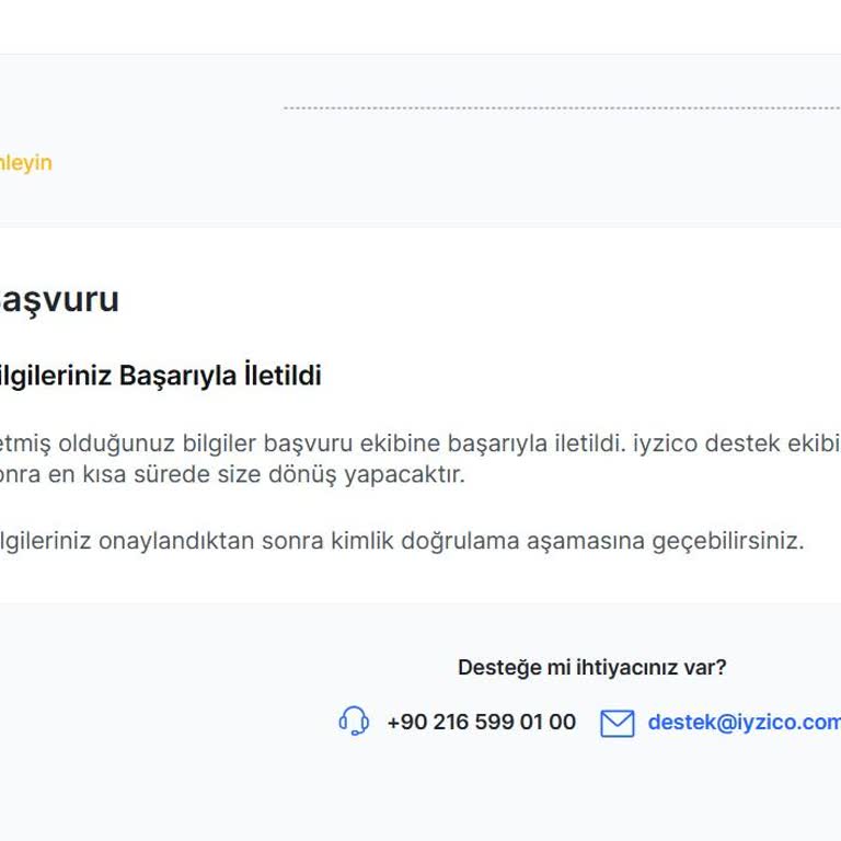 Iyzico Kimlik Doğrulama Sürecinde İletişim Eksikliği