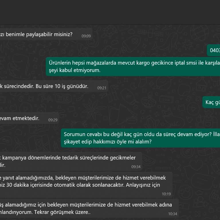 Penti'den Sipariş Gecikmesi Ve İptal Sorunu