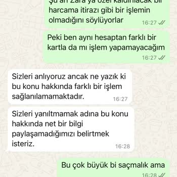 Zara Online Alışverişte Çözülmeyen Kart Sorunu