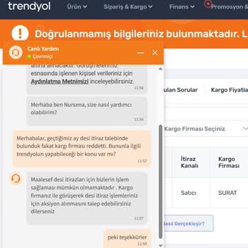 Trendyol Ve Sürat Kargo Arasında Kalan Satıcının Desi Sorunu
