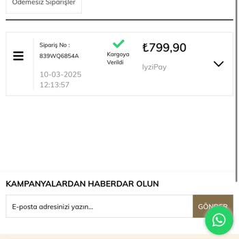 Egzbutik.com'dan Sipariş Verdim, Ürün Gelmedi Ve İade Talebime Cevap Yok