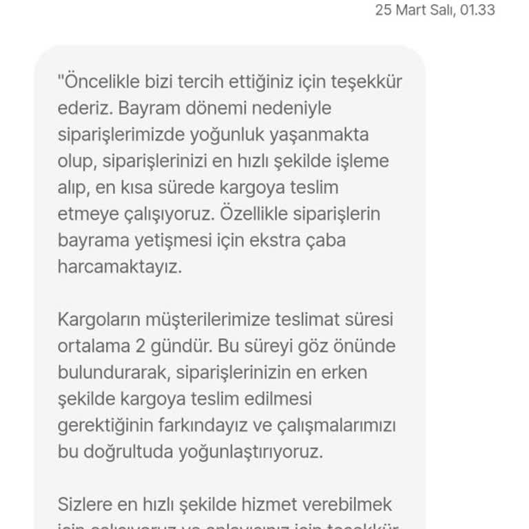 Bayram Öncesi İptal Edilen Sipariş Mağduriyeti