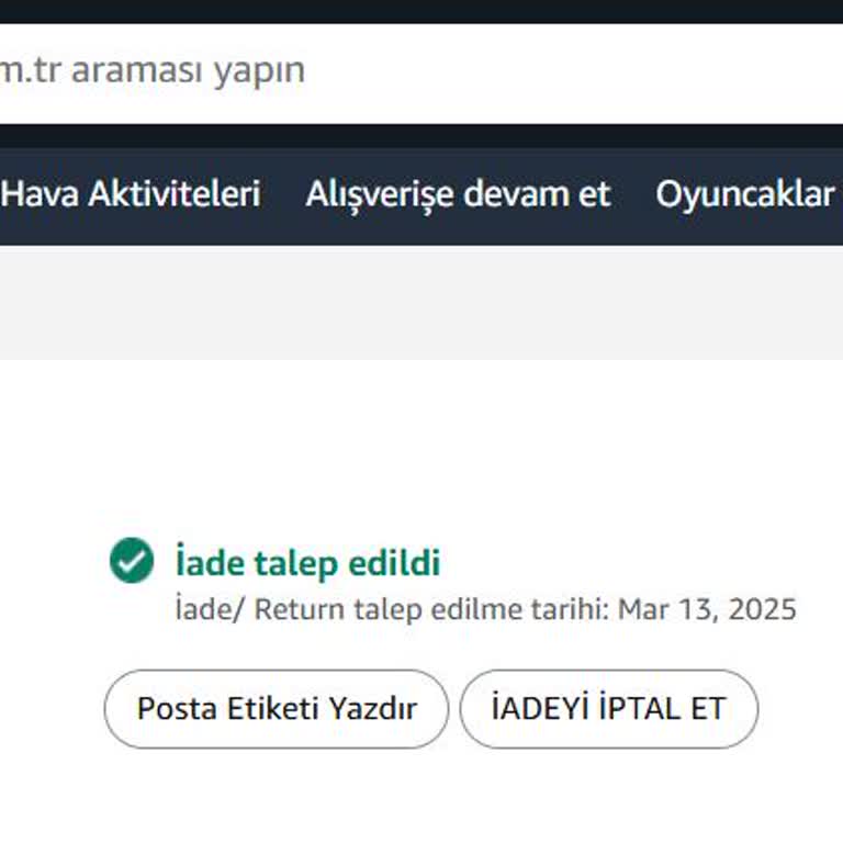 Amazon İade Sürecinde Müşteri Mağduriyeti