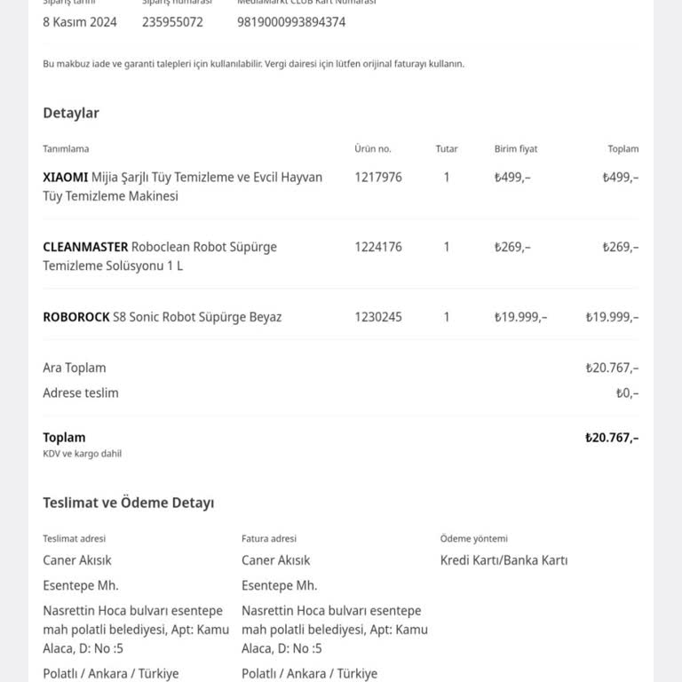 Garanti Kapsamında Su Haznesi Sorunu