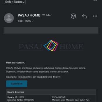 Pasaj Home'dan Alınan Ürün Teslim Edilmedi Ve Müşteri Hizmetlerine Ulaşılamıyor