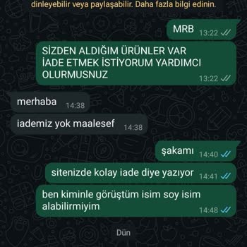 Hatalı Ve Uyumsuz Ürünler İçin İade Talebim Reddedildi