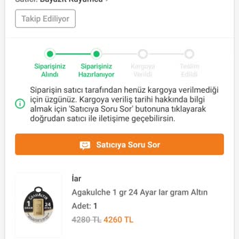 Trendyol'da Altın Alışverişinde Büyük Sorun