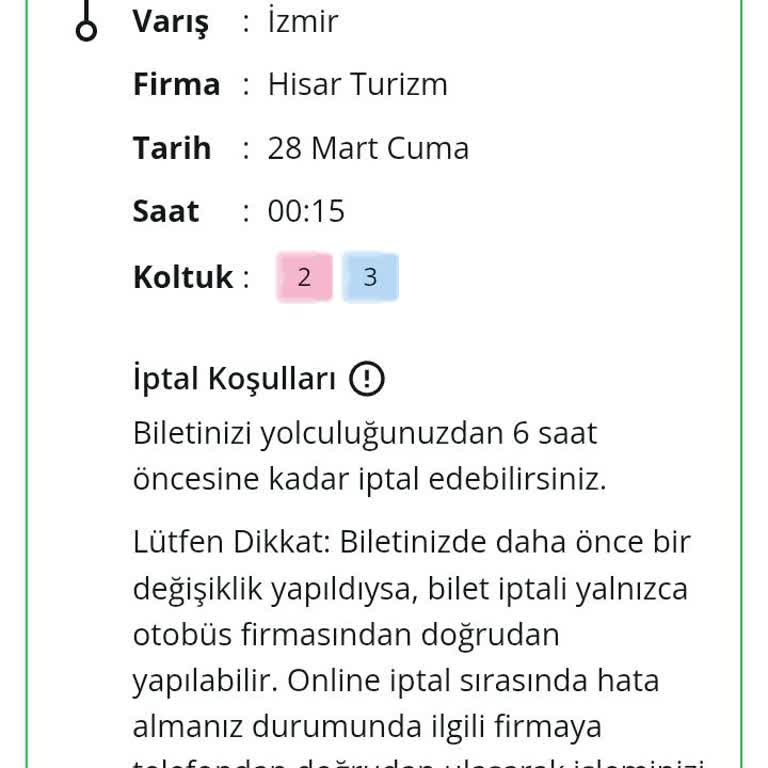 Enuygun'dan Aldığım Biletin Servis Bilgisi Sorunu