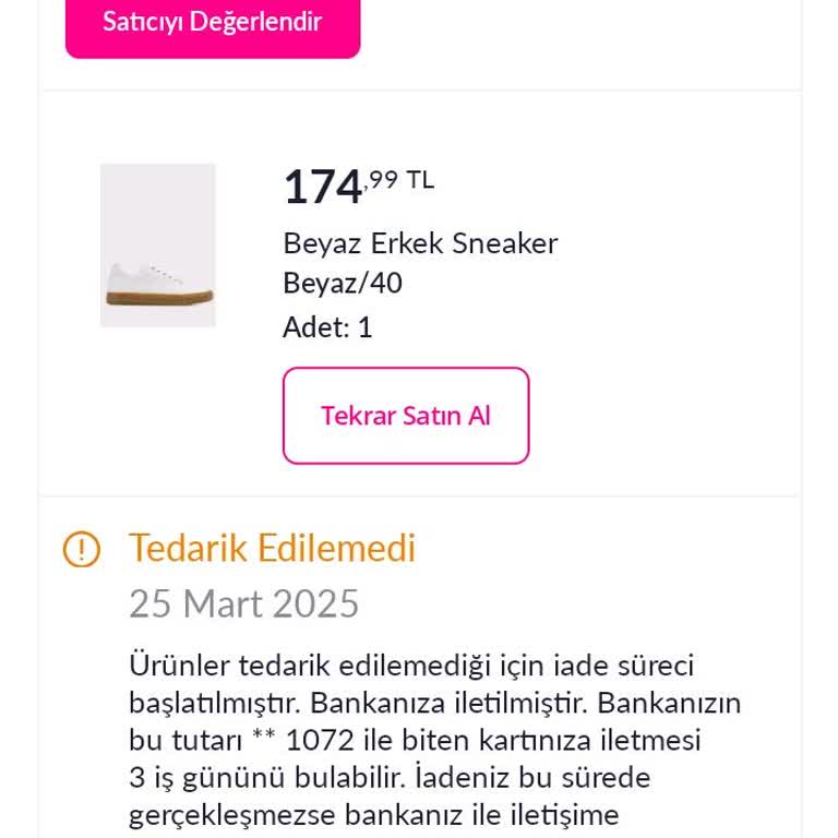 Ayakkabı Dünyası'ndan Sipariş Edilen Ürün Teslim Edilmiyor