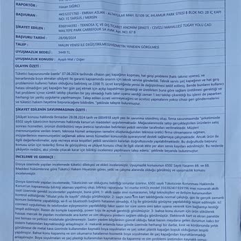 Tüketici Hakem Heyeti Kararına Rağmen Ürün Değişimi Yapılmıyor