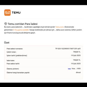 İade Edilmeyen Para: Ziraat Ve Temu Arasında Kalan Müşteri