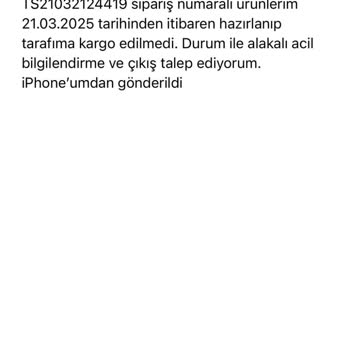 Siparişim Kargoya Verilmiyor, Müşteri Hizmetlerine Ulaşamıyorum!