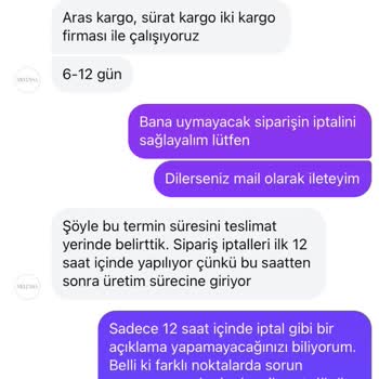 Melensa.com Sipariş Sorunu Ve İptal Edilemeyen İşlemler