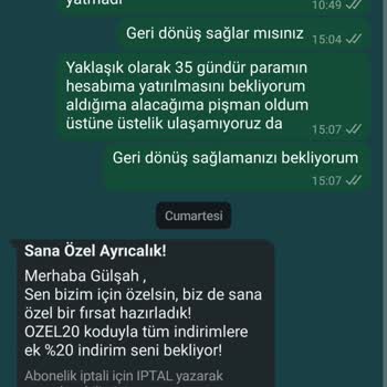İade Edilmeyen Ücret Ve Sessiz Kalan Müşteri Hizmetleri