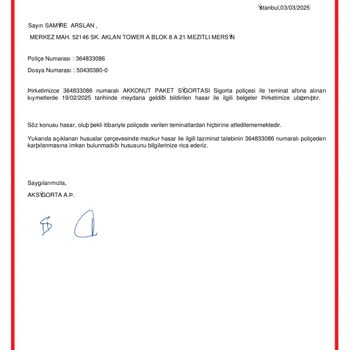 Aksigorta'nın Hasar Dosyası Reddiyle Mağduriyetimiz Artıyor