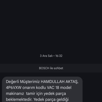 Bosch Süpürge Garanti Süreci Ve İletişim Sorunları
