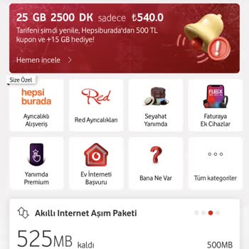 Vodafone'un Otomatik Paket Tanımlama Sorunu