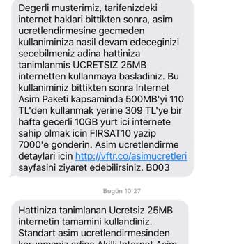 Vodafone'un Otomatik Paket Tanımlama Sorunu
