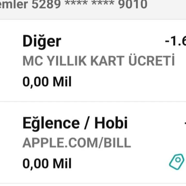 Fahiş Kart Ücreti İadesi Talebi