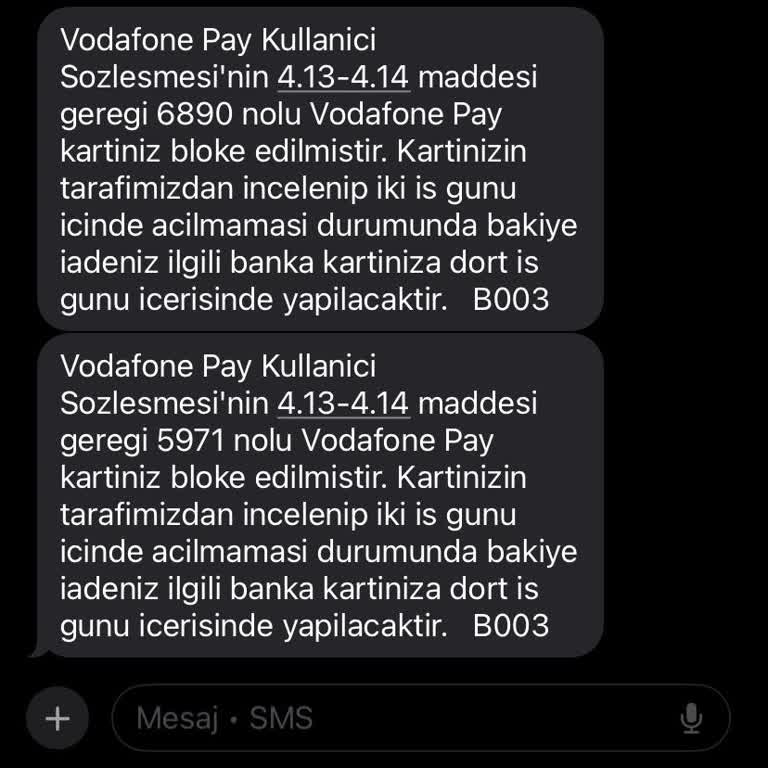 Haksız Blokaj: Vodafone Pay Kartlarım Neden Engellendi?