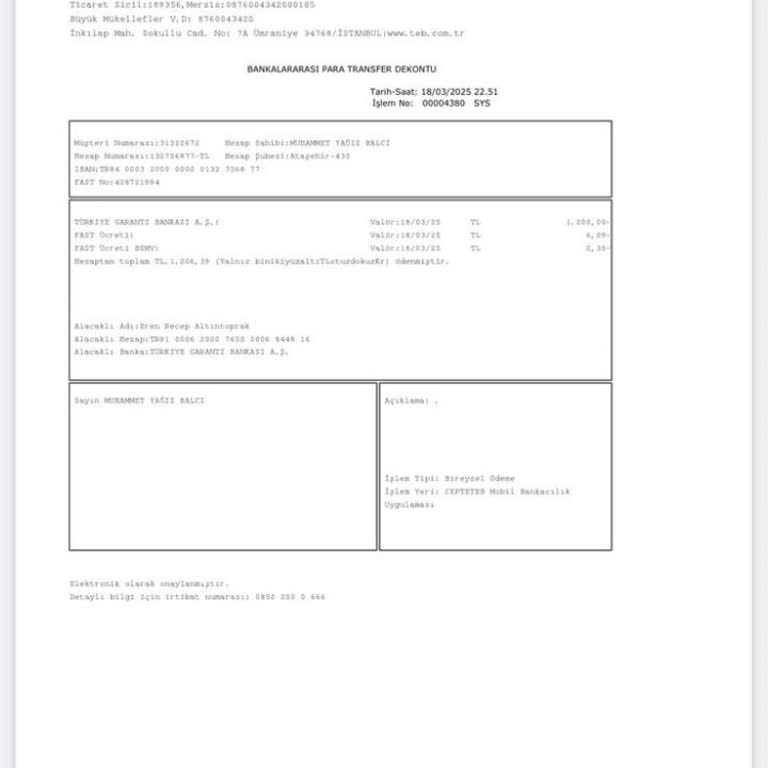 Kayıp Para Transferi Mağduriyeti