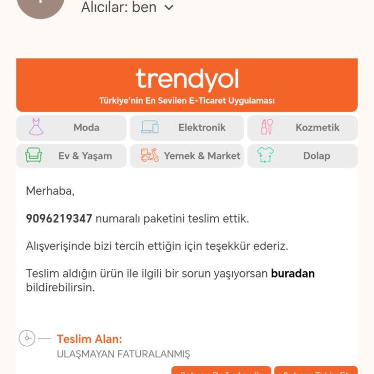 Trendyol Ve Kargo Arasında Kaybolan Mont