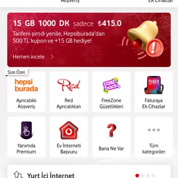 Vodafone Çark'tan Kazandığım İnternet Kullanılamıyor