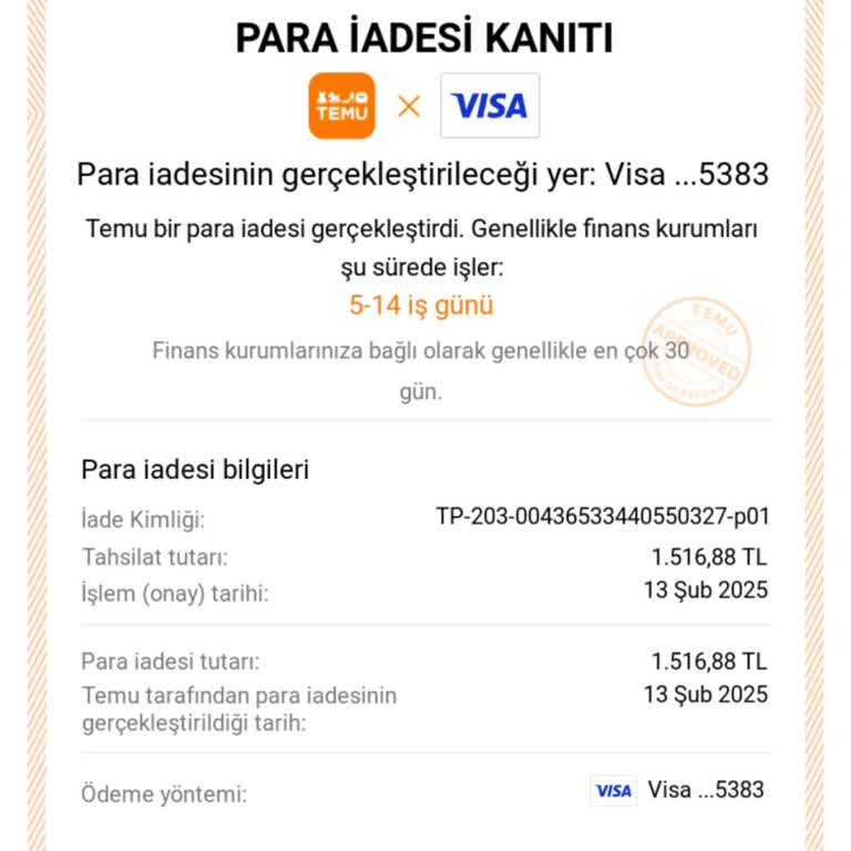 Temu Ve İş Bankası Arasında Kayıp Para İadesi Sorunu