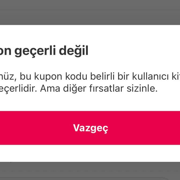Obilet'ten Alınan Yemeksepeti Kuponu Neden Çalışmıyor