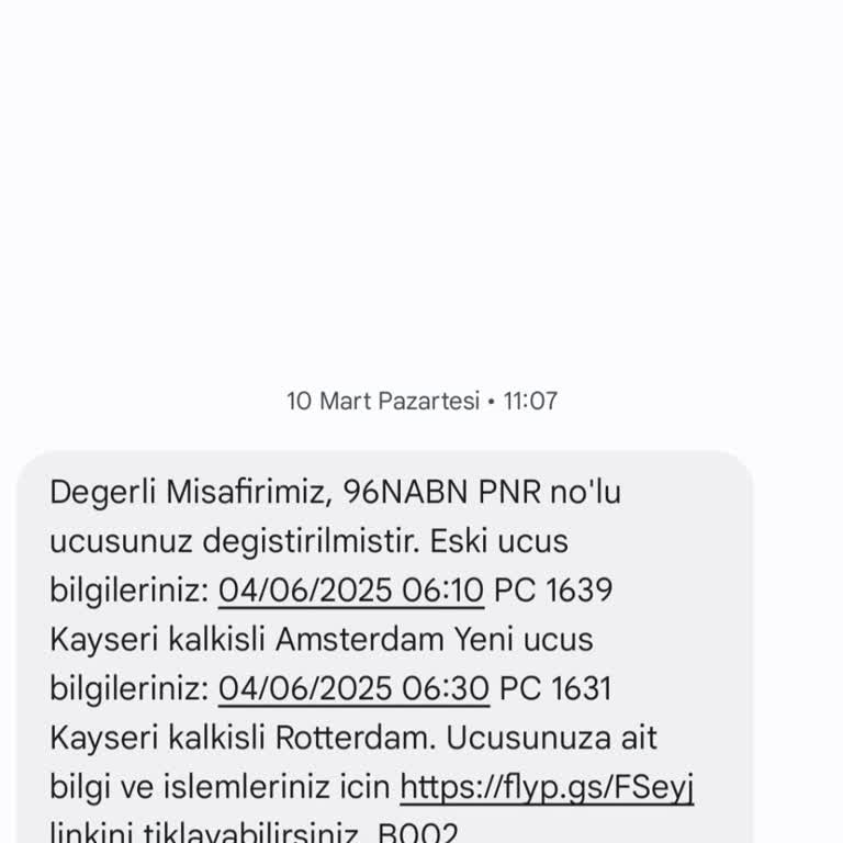 Pegasus Havayolları'nın Keyfi Uçuş Değişikliği Mağduriyeti