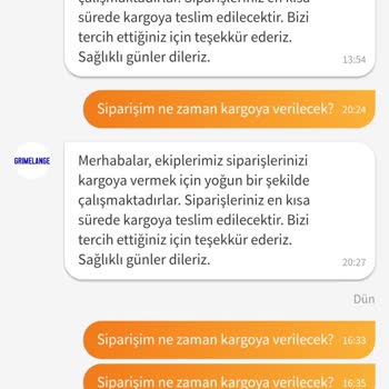 Siparişimin Kargoya Verilmemesi