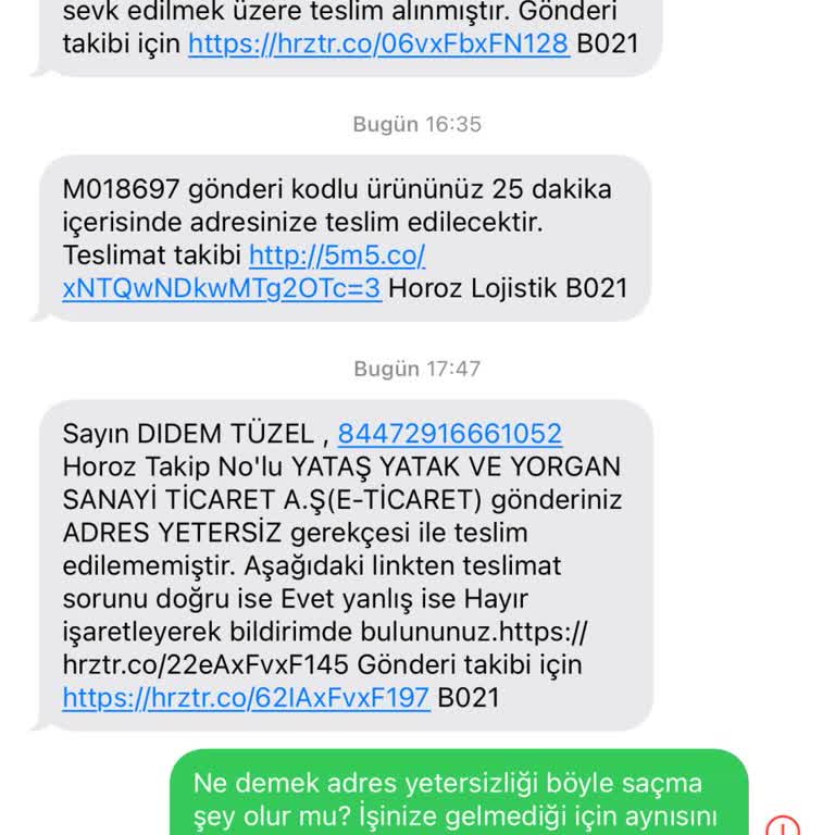 Yataş Ve Horoz Lojistik İle Yaşanan Teslimat Kabusu