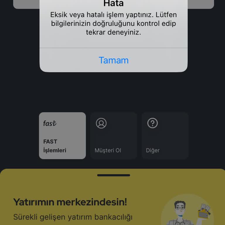Mobil Uygulama Giriş Sorunu
