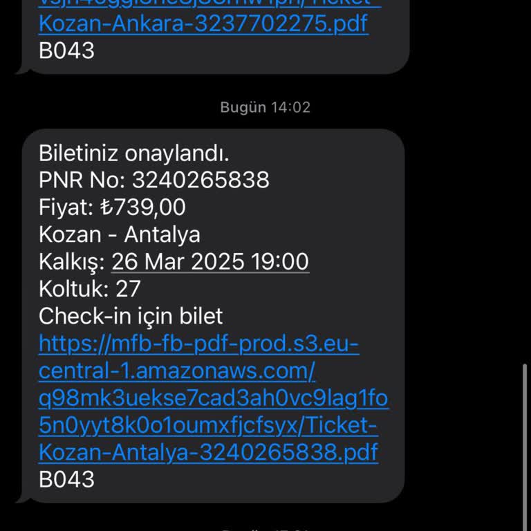 Sistem Hatası Nedeniyle Kullanılamayan Bilet