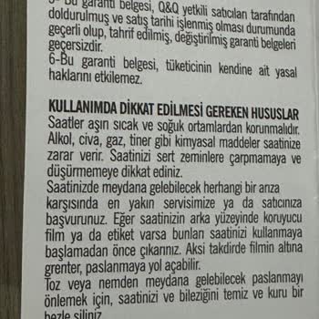 Su Geçirmez Saat Hayal Kırıklığı