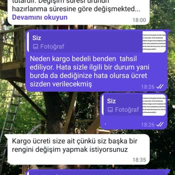 Yanlış Renk Gönderimi Ve Kargo Ücreti İadesi Sorunu