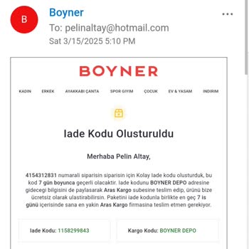 Boyner'den İade Sorunu: 9 Günlük Bekleyiş