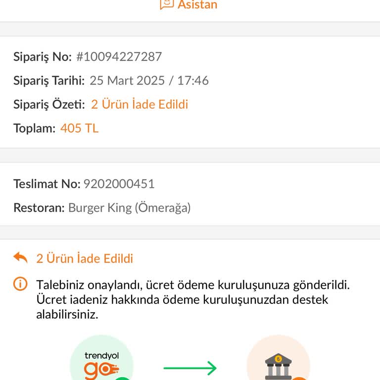 Burger King İzmit Şubesinde Teslimat Sorunu