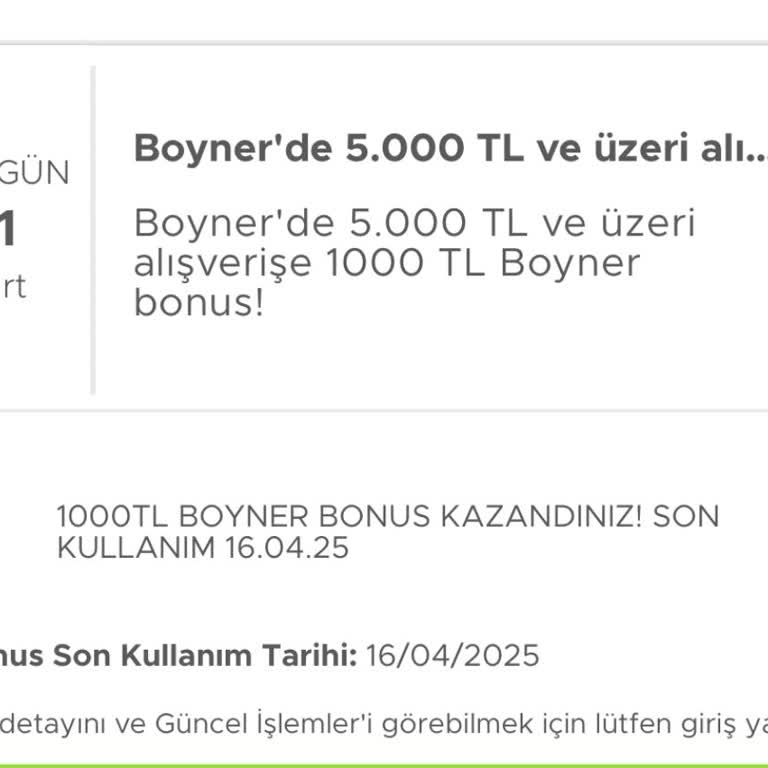 Boyner Bonus Kazancımı Kullanamıyorum!