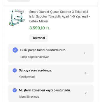 Eksik Parça Ve Çözülmeyen Sorun